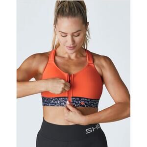 NWT Women's Shefit Flex Zip Front Sports Bra Medium Impact in Believe Athleisure